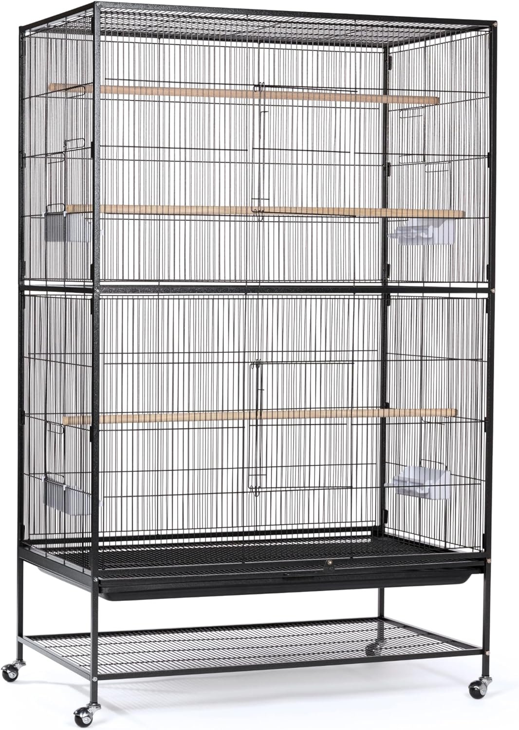 Prevue Hendryx F050 Pet Products Wrought Iron Flight Cage, X-Large, Hammertone Black